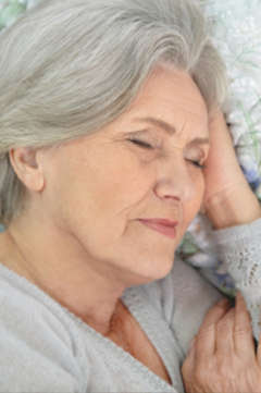 senior woman sleeping 