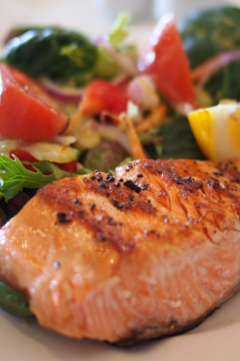 salmon and vegetables 