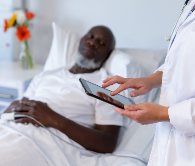 patient waiting to speak with doctor